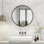 NEWBULIG 28 Inch Round Wall Mirror, Bathroom Mirror - Image 7