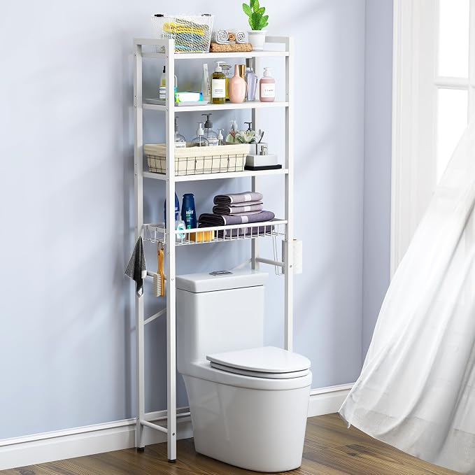 Kalrin Over-The-Toilet Storage Rack, 4-Tier Bathroom Organizer Shelf Over Toilet - Image 7