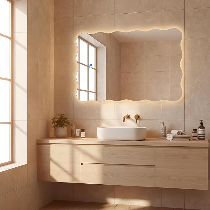 Dorlicecass Wavy Led Bathroom Mirror- Vanity Mirror - Image 3