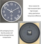 XNM Small Grey Minimalist Wall Clocks Battery Operated 8 Inch Classic Analog - Image 6