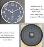 XNM 12 Inch Grey Modern Minimalist Wall Clocks Battery Operated Silent Non - Image 7