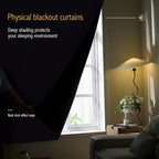 AJAZZ 100% Blackout Stick Curtain Portable Blackout Curtains Adhesive Curtains - Image 2