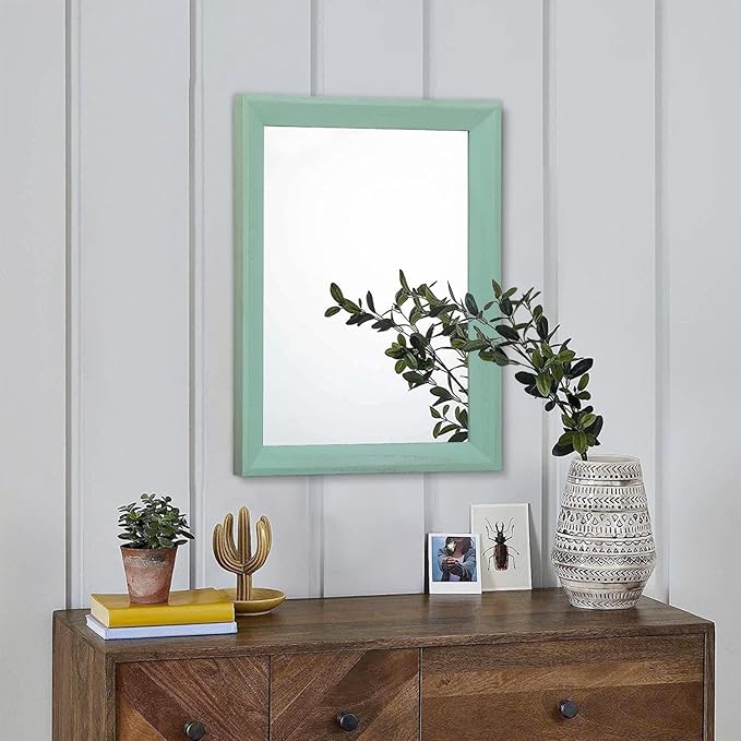 AAZZKANG Wood Framed Mirror Rectangle Modern Farmhouse Wall Mirrors Decor - Image 3