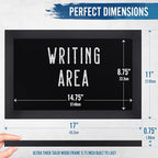 HBCY Creations Rustic Black Magnetic Wall Chalkboard, Small Size 11" x 17" - Image 2