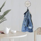 dwellington Decorative Wall Mounted Flower Hooks, Farmhouse Boho Coat Rack - Image 3