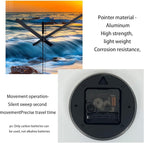 Blue Wall Clocks Battery Operated 14 Inch Beach Wall Clock - Image 7