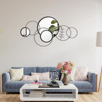 Hicarer Wall Mirror Decorative 41.34'' x 17.72'' Round Modern Metal Wall - Image 5