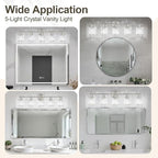 Crystal Bathroom Light Fixtures, Bathroom Lighting Fixtures Over Mirror - Image 6
