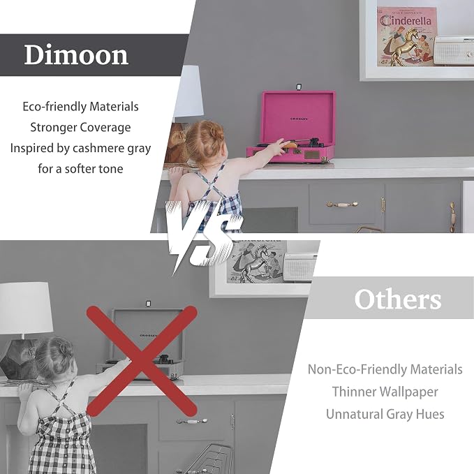 Dimoon 17.7''x393'' Peel and Stick Wallpaper Grey Contact Paper - Image 9