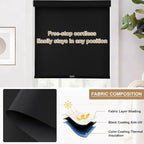 SUNOFF No Drill Tools Cordless Blackout Roller Shades Blinds - Image 6