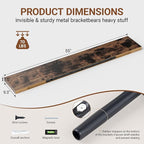 Heimlove 55 Inch Long Floating Shelves - Image 3
