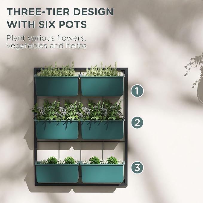 Outsunny 3-Tier Wall Planter - Image 4