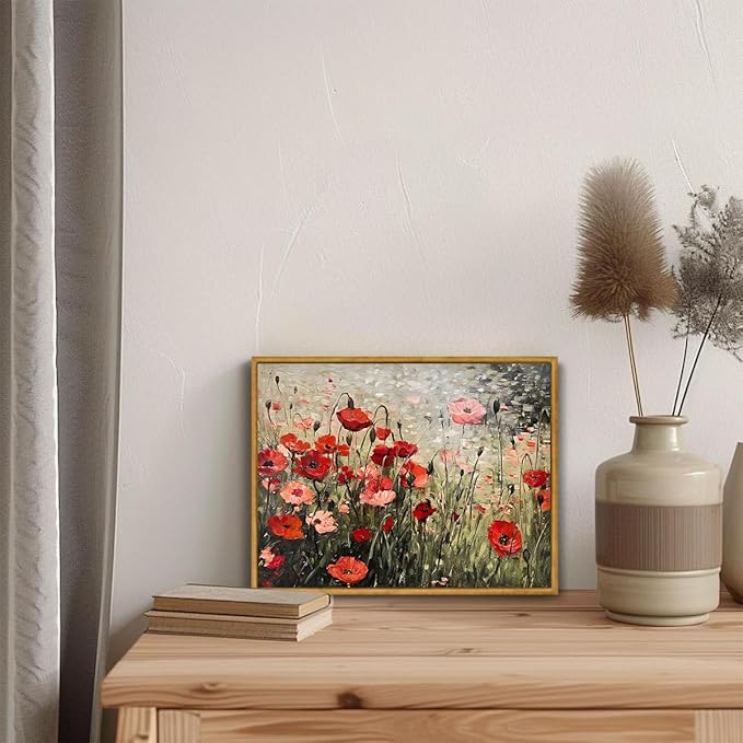 OIQArtOIQ Vintage Landscape Canvas Wall Art Framed Natural Scenery Painting - Image 4