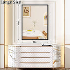 AAZZKANG Large Mirrors for Wall Black 28"x20" Rectangle Metal Framed Mirror - Image 2
