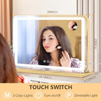 Ratsamee Gold 28" x 20" Vanity Mirror - Image 2