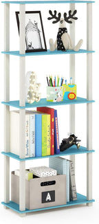 Furinno TURN-S-TUBE Book Shelf, 5-Tier Toolless Storage Shelves by Furinno-FitsYourSpaceFitsYourBudget