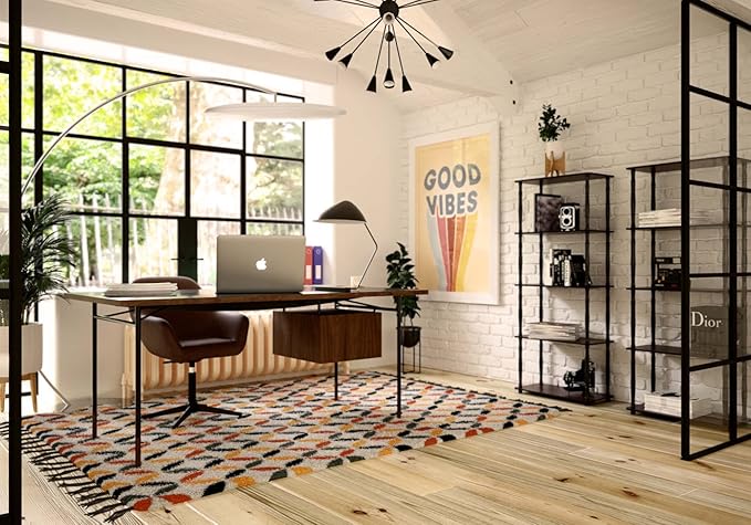 Furinno TURN-S-TUBE Storage Shelves, 5-Tier Book Shelf, Corner Shelf, Toolless - Image 2