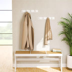GWAAZXGZ White Coat Rack Wall Mount - Image 3