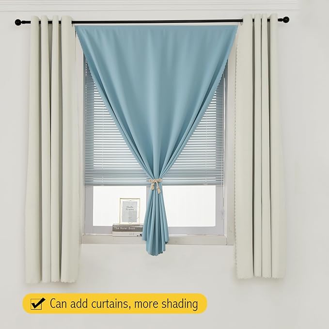 Self Adhesive Curtains, Portable Blackout Curtains Fabric Curtains - Image 9