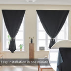 AJAZZ Self Adhesive Curtains 100% Blackout Shades Window Cover Sticky Curtain - Image 7