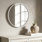 WallBeyond Round Wood Mirror 24 inch Circle Wall Mirror - Image 3