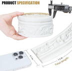 90" x 3.1" Peel Stick Foam Molding Trim Self Adhesive, Crown Molding Wallpaper - Image 2
