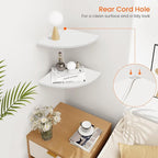 Homode Corner Wall Shelf, 12 in Wide Rounded Corner Shelf Floating - Image 4