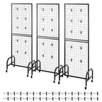 VEVOR 3 Packs Grid Wall Panels, 1.9 x 5.4 ft Wire Grid Panels Display Rack - Image 9