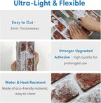 COMSTICKC 3D Faux Brick Wall Panels Peel and Stick, Small Size Self Adhesive - Image 4