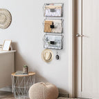 YBING Wall File Organizer for Office Hanging Wall File Holder and Basket Set of - Image 7