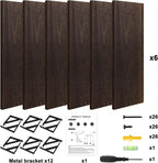 YGEOMER Brown Floating Shelves for Wall, 16.5 Inch Farmhouse Wall Shelves for - Image 7
