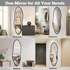 Irregular Full Length Mirror, Large Asymmetrical Wall Mirrors - Image 9
