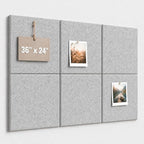 Large Cork Boards for Walls – 36" x 24" Self Adhesive Felt Wall Tiles by CreateYourIdealSpace