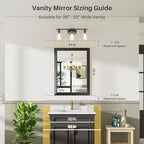 Briivue 24x32 Inch Black Bathroom Mirror - Image 2