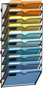 SUPEASY 10-Tier Wall File Holder Organizer by SUPEASY