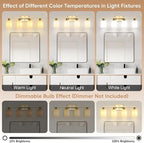 Ascher Bathroom Light Fixtures, 4-Light Vanity Light Over Mirror, Wall Lamp - Image 8