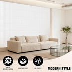 Qidejoy 33 Pcs 3D PVC Slat Wall Panels 12X12in Fluted Textured Paneling Modern - Image 5