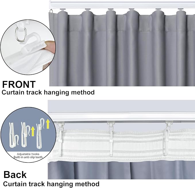 Room Divider Blackout Curtain Track Curtains Wall Dividers Panels Screen - Image 5