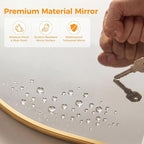OLIXIS 20x30 Inch Arched Gold Bathroom Mirror - Image 5