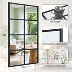 DUMOS Wall Mirror 16" x 32", Metal Framed Wall Mounted Mirror - Image 2