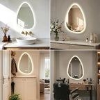 20x28 LED Bathroom Mirror with Lights Irregular, Lighted Bathroom Vanity Mirror - Image 6