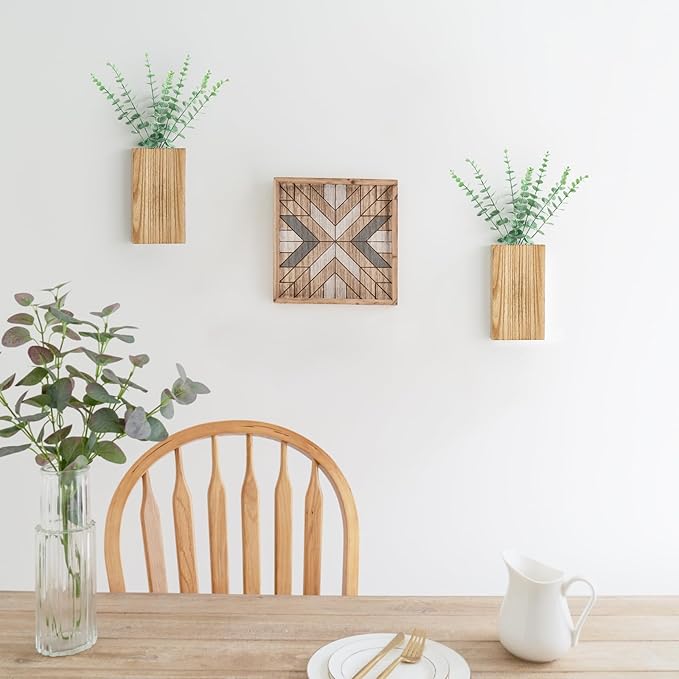 Dahey 2 Pack Wood Wall Planter Vase - Image 5