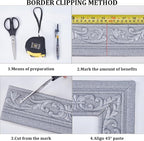 CRASPIRE 82 x 3 Crown Molding Peel and Stick 3D Flexible Foam Wall Trim Silver - Image 5