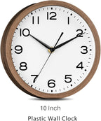 AKCISOT Wall Clock, Modern Small Wall Clocks Battery Operated 10 Inch, Silent - Image 2