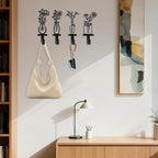 Decorative Wall Hooks, Metal Flowers Wall Decor - Image 3
