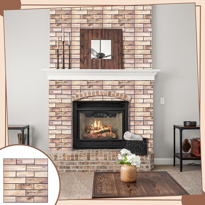 12PCS 3D Wall Panels Peel and Stick Foam Faux Brick Wall Panels, Self-Adhesive - Image 5