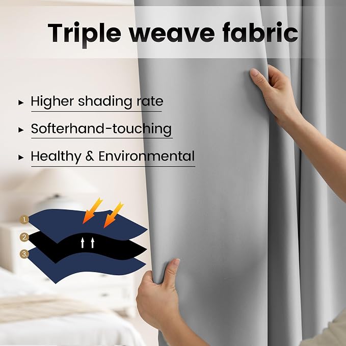 Room Divider Curtains, Back Tab Extra Wide Theater Curtains - Image 4