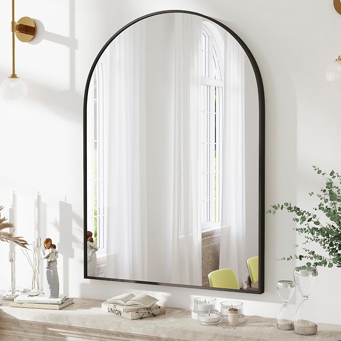 SCWF-GZ 36x24 Arch Mirror Rectangle Full Length Wall Mounted Hanging or Against - Image 9