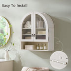 IFGET Bathroom Arched Wall Cabinet, 23.6'' Wide Medicine Cabinet - Image 8