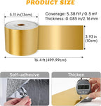 Self-Adhesive Wall Trim with Mirror Finish, 3.93" x 196.8" Peel and Stick - Image 3
